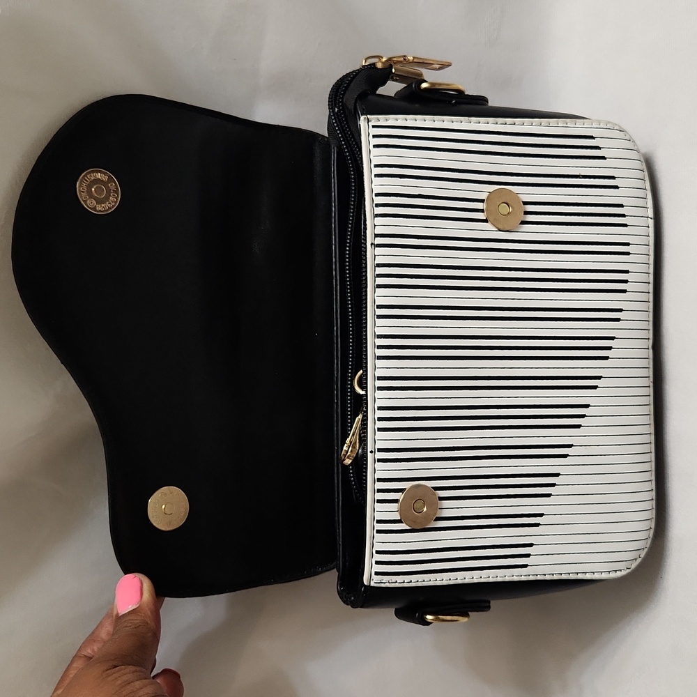 Musical Note Piano Black and White Hand And Shoulder Bag - Picture 4 of 13